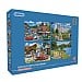 Gibsons Day Trip to Arundel 4 x 500 Piece Jigsaw Puzzles
