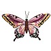 Metal Pink Butterfly Wall Art - Medium