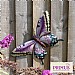 Metal Pink Butterfly Wall Art - Medium