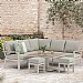 Bramblecrest Zurich Mini Corner Sofa Lounge Set with Piston Adjustable Table (Mocha)