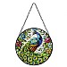 Stained Glass Hanging Peacock Suncatcher