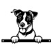 Metal Jack Russell Peeking Dog Silhouette