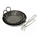 Kadai Set of 3 Skillets with Tongs