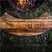 Kadai Curved Wrought Iron and Wood Bench