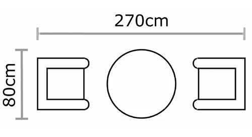 Wentworth Bistro Set Footprint